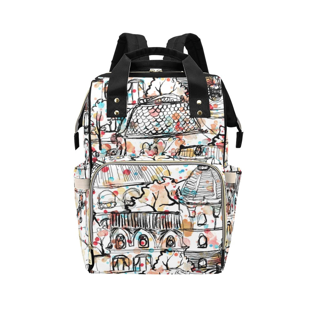 Village Life - Multi-Function Backpack, Nappy / Diaper Bag