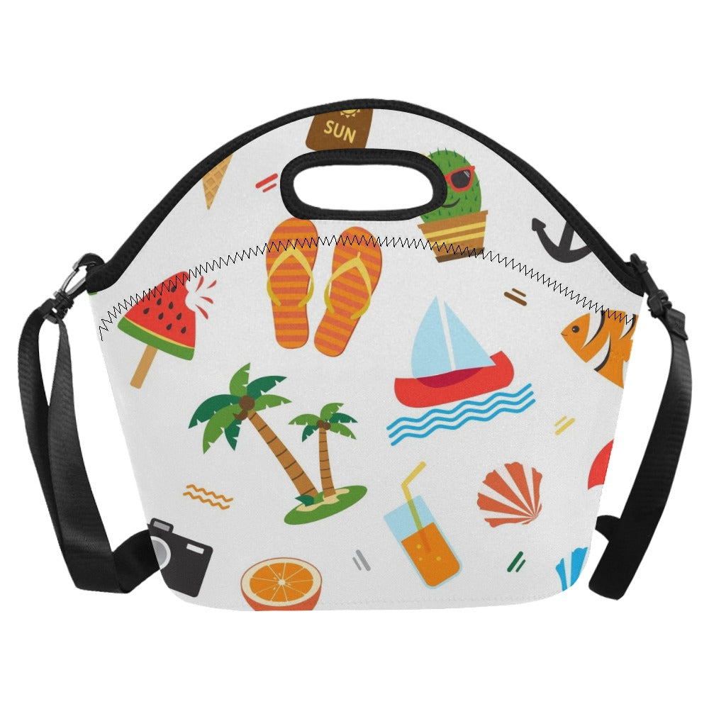 Beach Time - Neoprene Lunch Bag Neoprene Lunch Bag Printed Offshore