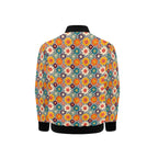Happy Retro Flowers Kids Bomber Jacket Kids Bomber Jacket Printed Offshore Retro