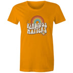 Kindness Matters - Womens T-shirt Orange Womens T-shirt Kindness Positivity Printed In Australia Retro