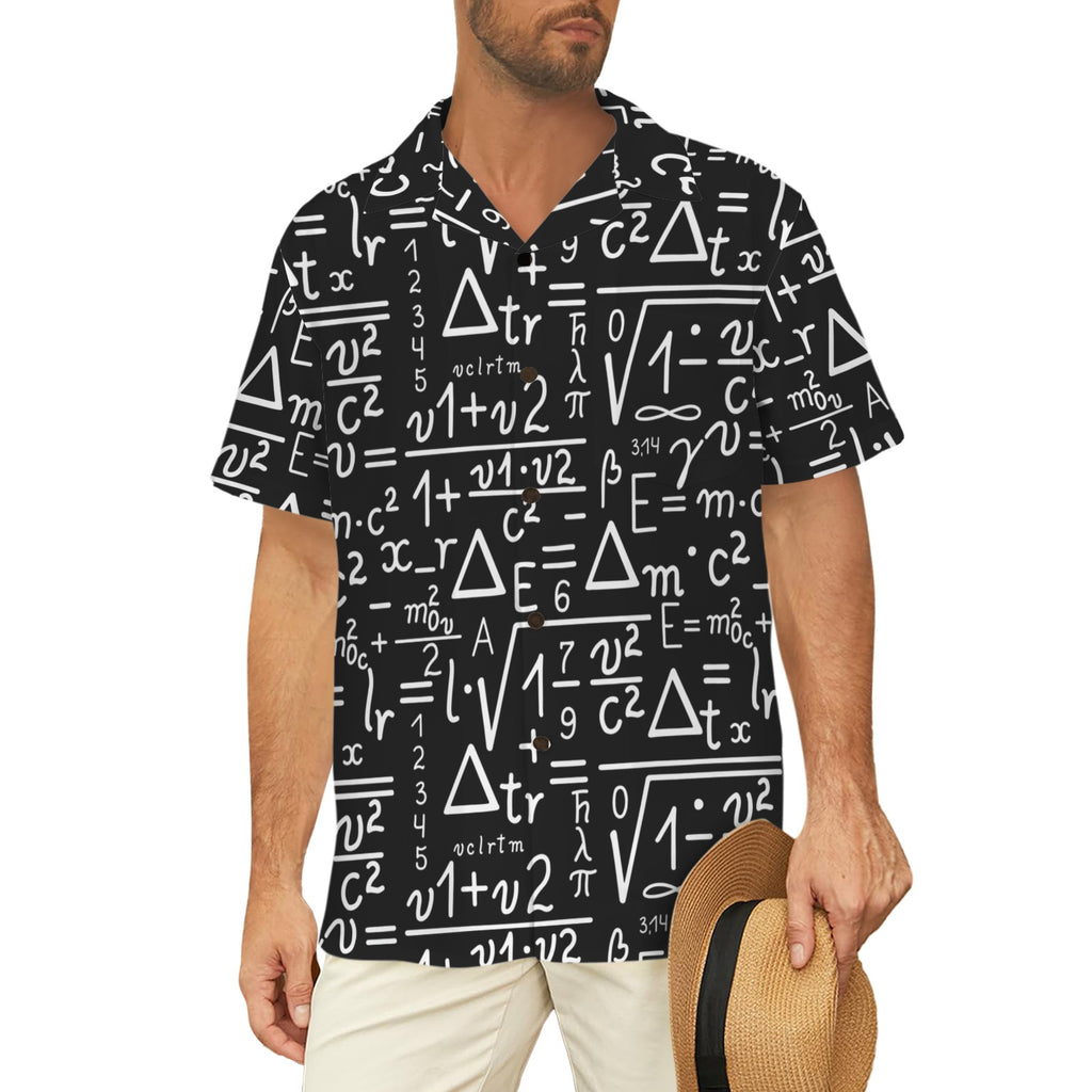 Mathematics Men's Short Sleeve Hawaiian Shirt Men's Hawaiian Shirt (New) Maths Printed Offshore