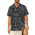 Mathematics Men's Short Sleeve Hawaiian Shirt Men's Hawaiian Shirt (New) Maths Printed Offshore