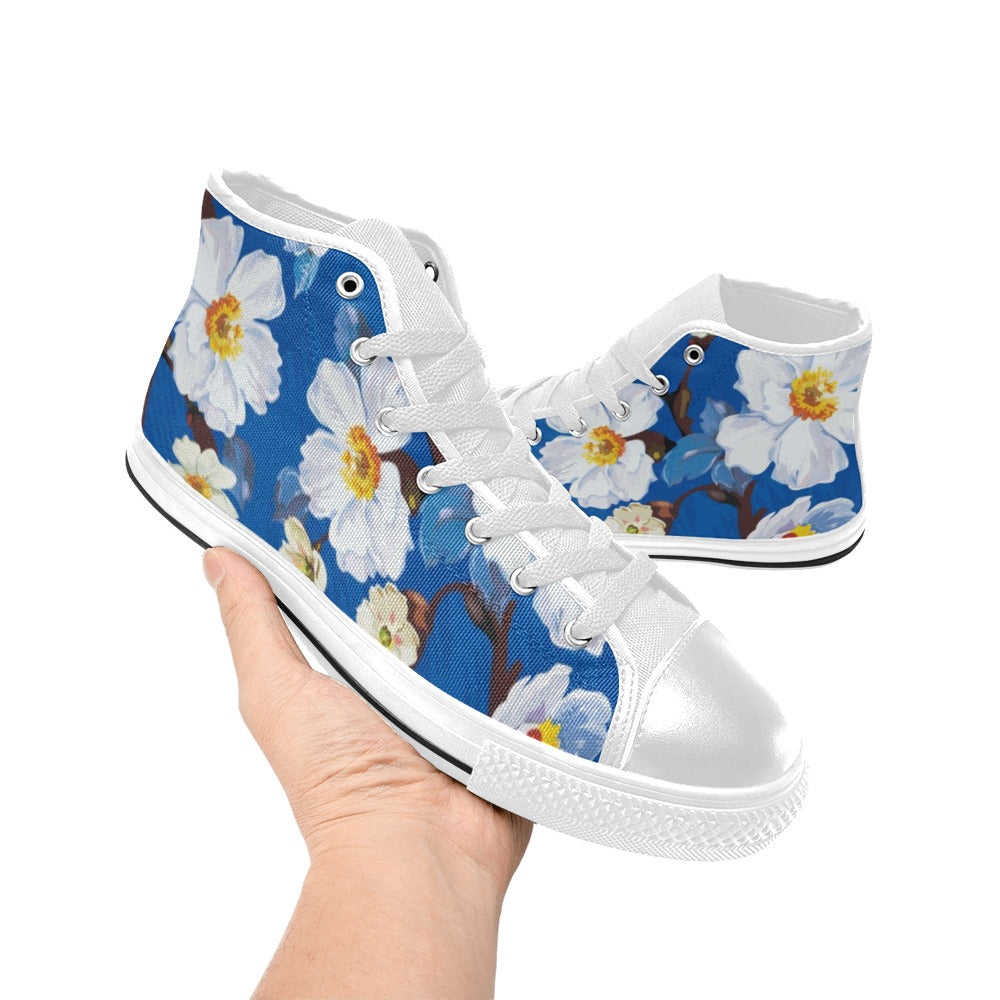 Watercolour Blossoms - Women's High Top Canvas Shoes