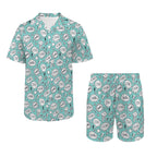 Comic Book Speech Bubbles Men's Hawaiian Shirt & Shorts Set Men's Hawaiian Shirt & Shorts Set comic Printed Offshore