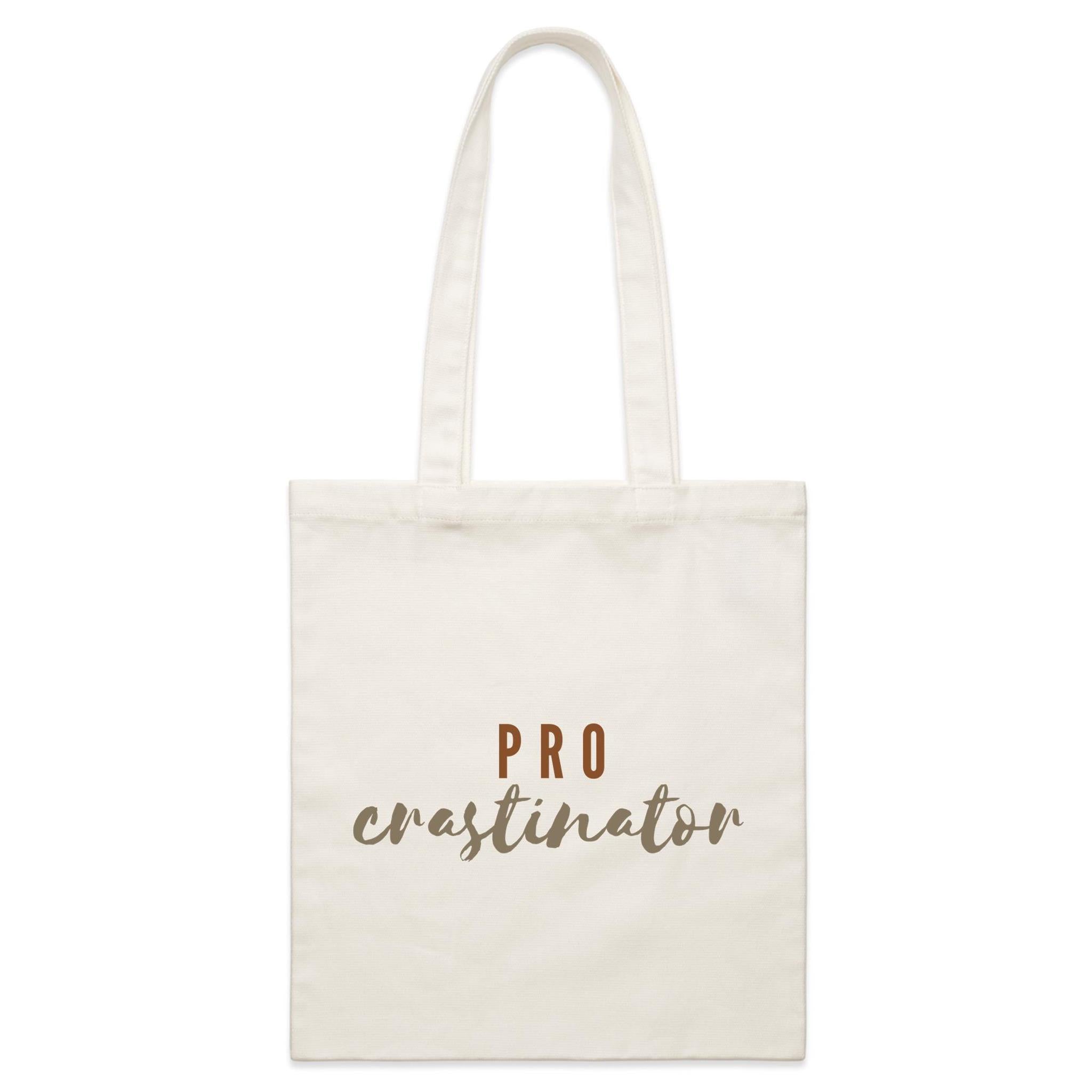 Procrastinator - Parcel Canvas Tote Bag Default Title Small Tote Bag Printed In Australia