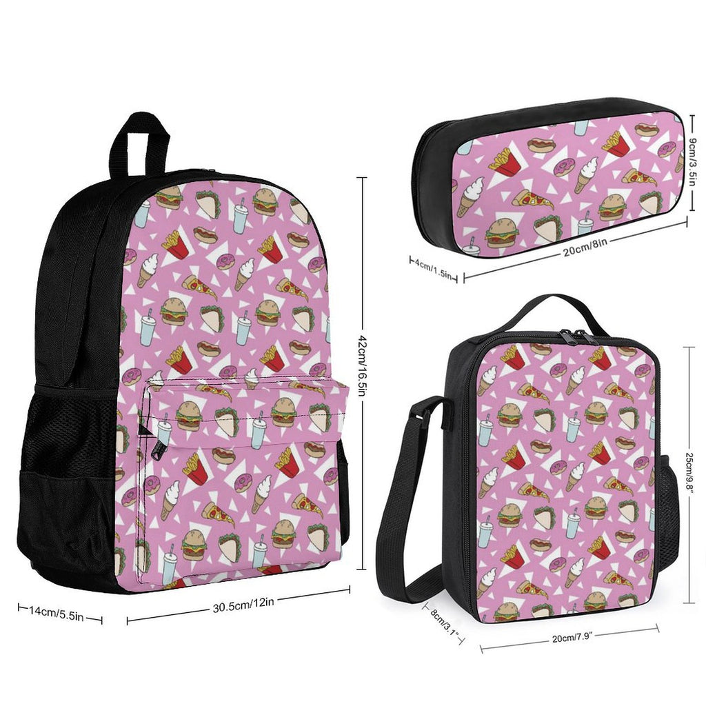 Fast Food - Three Piece Backpack Set