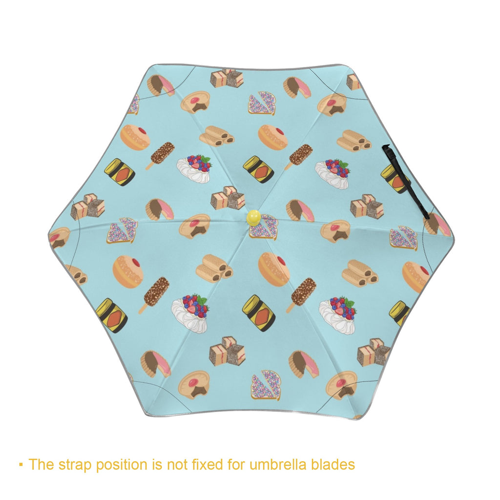 Classic Aussie Food Icons Kids Safe Round Corner Umbrella