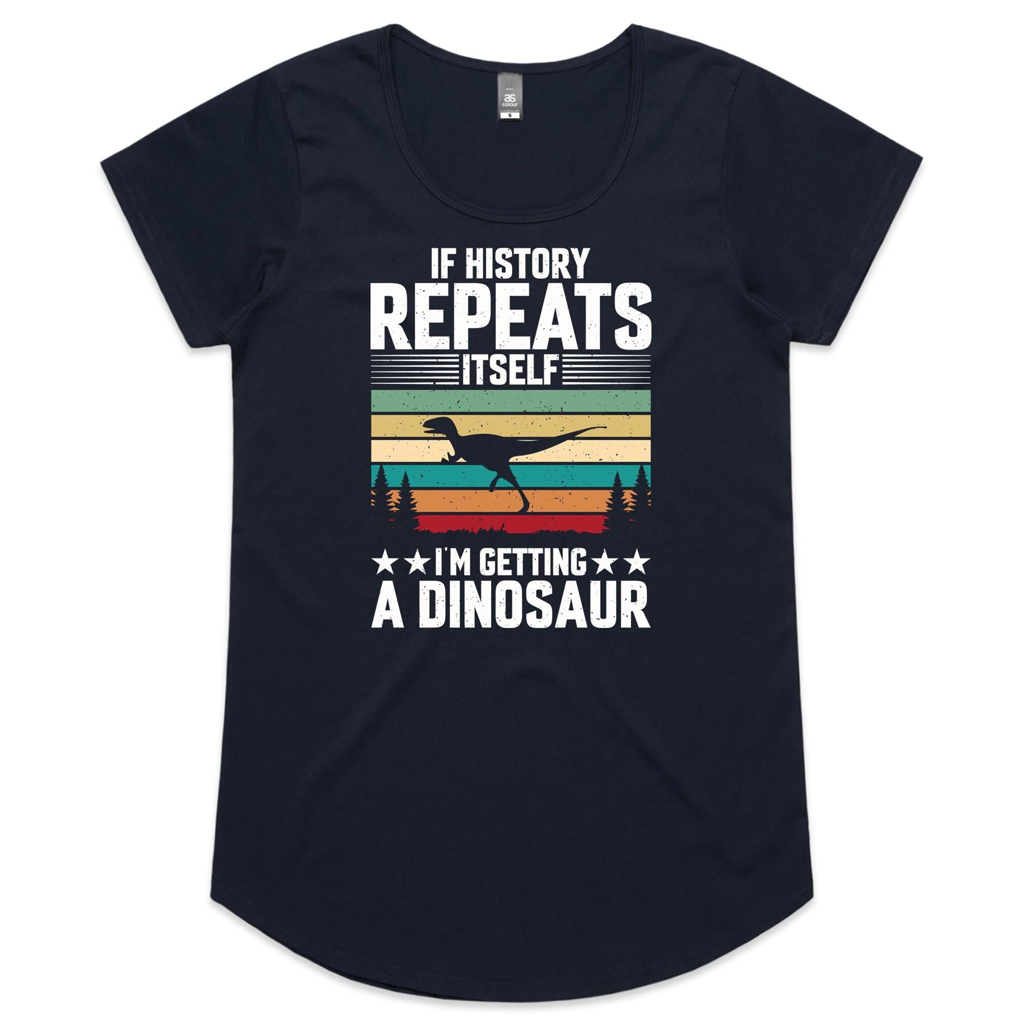 I'm Getting A Dinosaur Women's AS Colour Scoop Neck T-Shirt