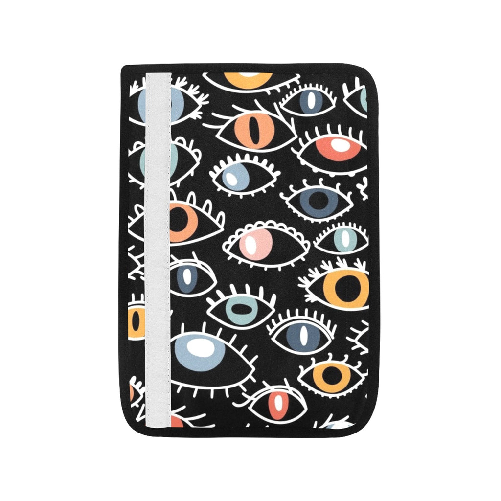 Eyes On Black Car Seat Belt Cover 7''x10'' (Pack of 2) Car Seat Belt Cover 7x10 (Pack of 2) Printed Offshore