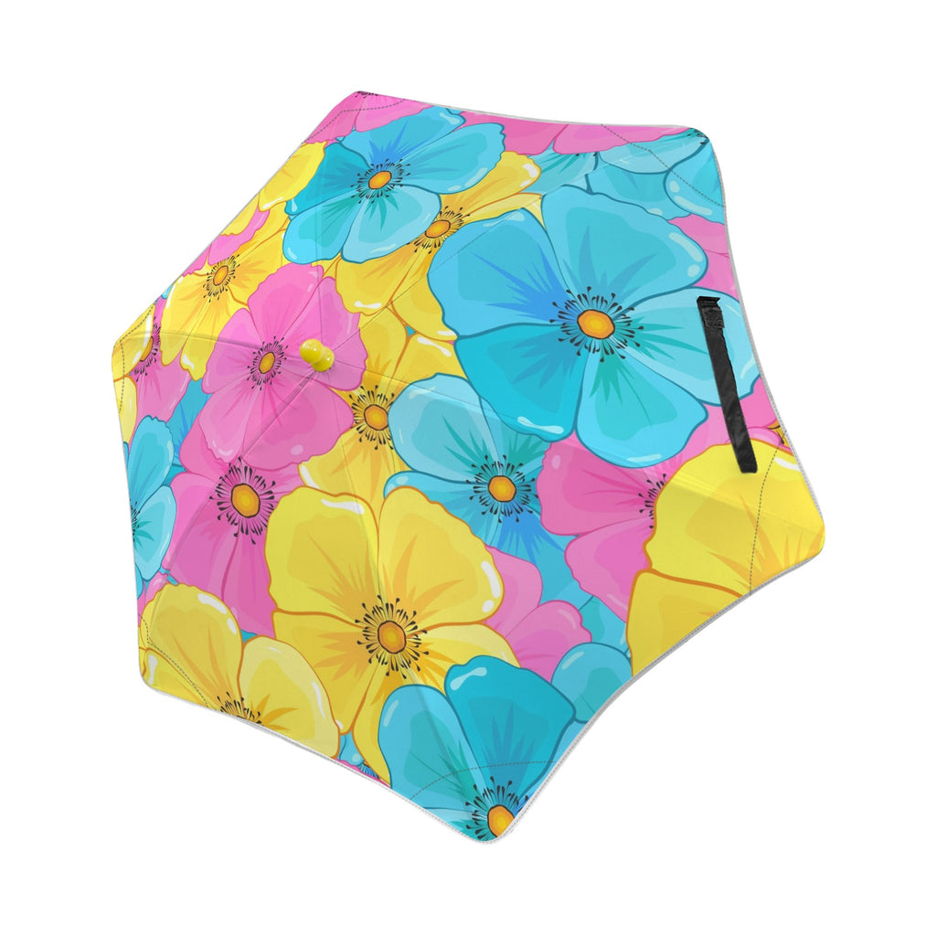 Bright Flowers Kids Safe Round Corner Umbrella One Size Kids Safe Round Corner Umbrella Plants Printed Offshore