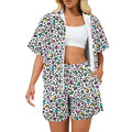 Animal Print In Colour Women's Windbreaker Short Set 2XL Women's Windbreaker Short Set animal Printed Offshore