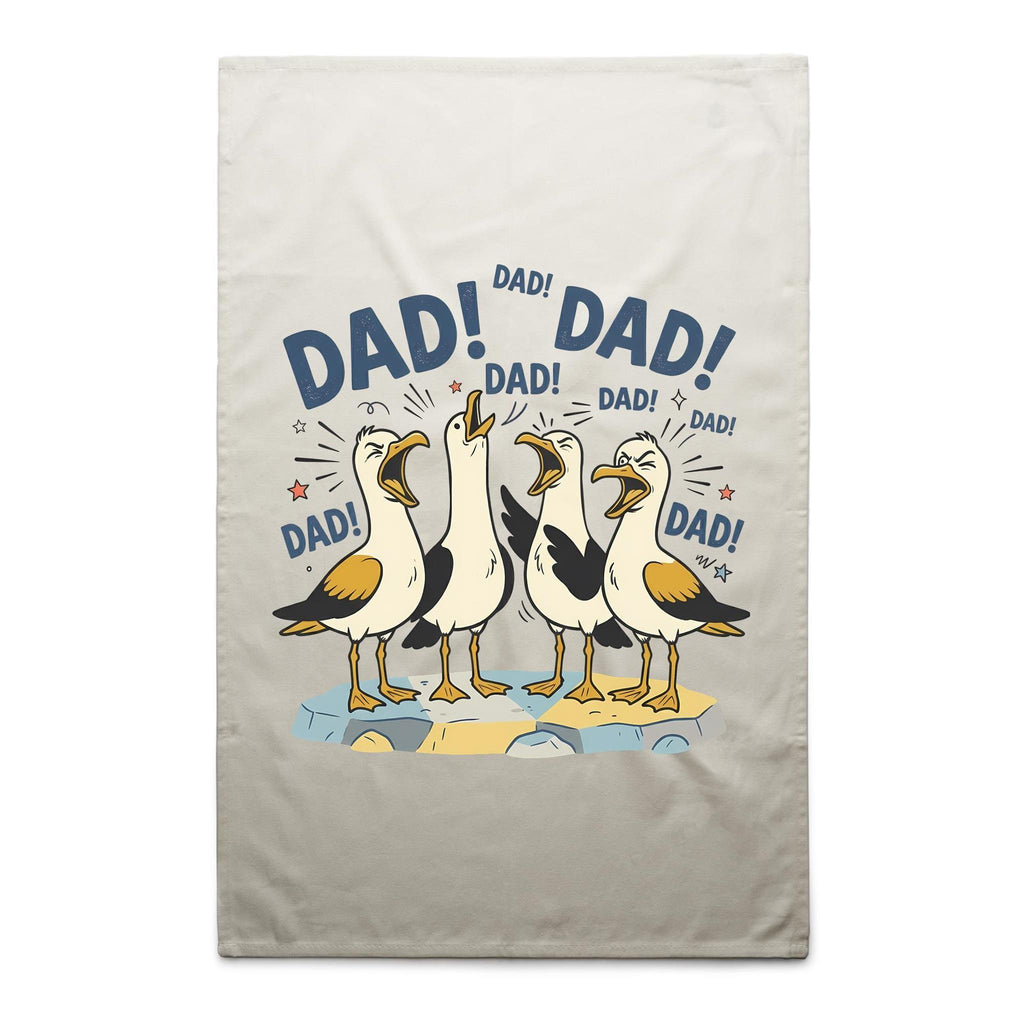 Dad Seagull AS Colour Tea Towel