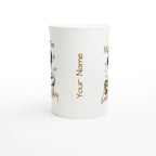 Personalised My Alone Time Is For Everyone's Safety White 10oz Porcelain Slim Mug Personalised Porcelain Mug Globally Fulfilled