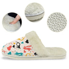 Brass Musical Instruments Men's Fur Trim Thick-Sole Indoor Slippers Men's Fur Trimmed Slippers Music Printed Offshore