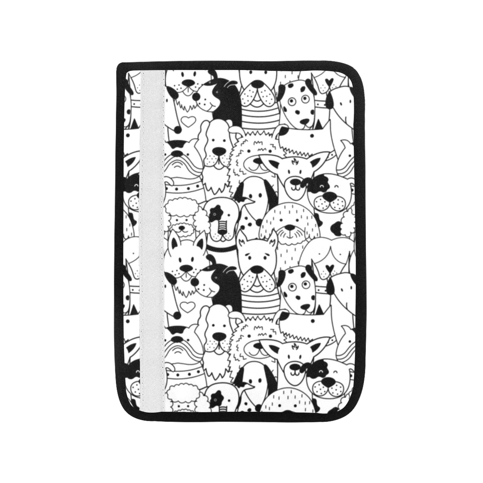 Black And White Dogs Car Seat Belt Cover 7''x10'' (Pack of 2) Car Seat Belt Cover 7x10 (Pack of 2) animal Printed Offshore