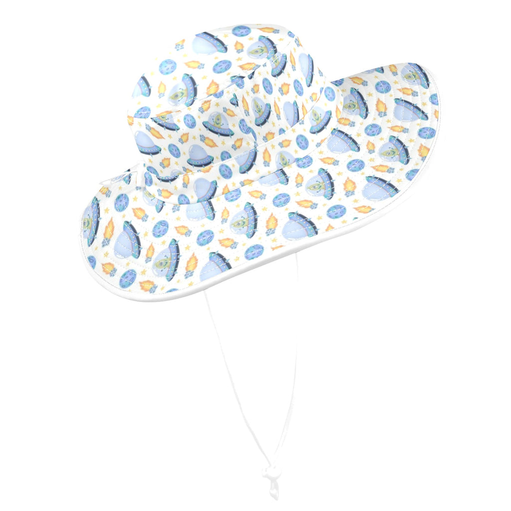 UFO's Wide Brim Bucket Hat Wide Brim Bucket Hat Printed Offshore Sci Fi