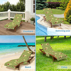 Avocado Characters Beach Chair Towel Cover with Side Pockets