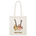 Guitars, Don't Fret Parcel Canvas Tote Bag Default Title Small Tote Bag Music Printed In Australia