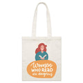 Women Who Read Are Dangerous - Parcel Canvas Tote Bag Default Title Small Tote Bag Printed In Australia Reading