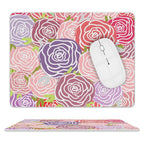 Abstract Roses Leather Mouse Pad white One size Leather Mouse Pad Plants Printed Offshore