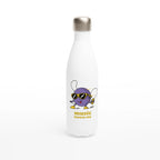 Music Moves Me - White 17oz Stainless Steel Water Bottle Default Title White Water Bottle Globally Fulfilled Music