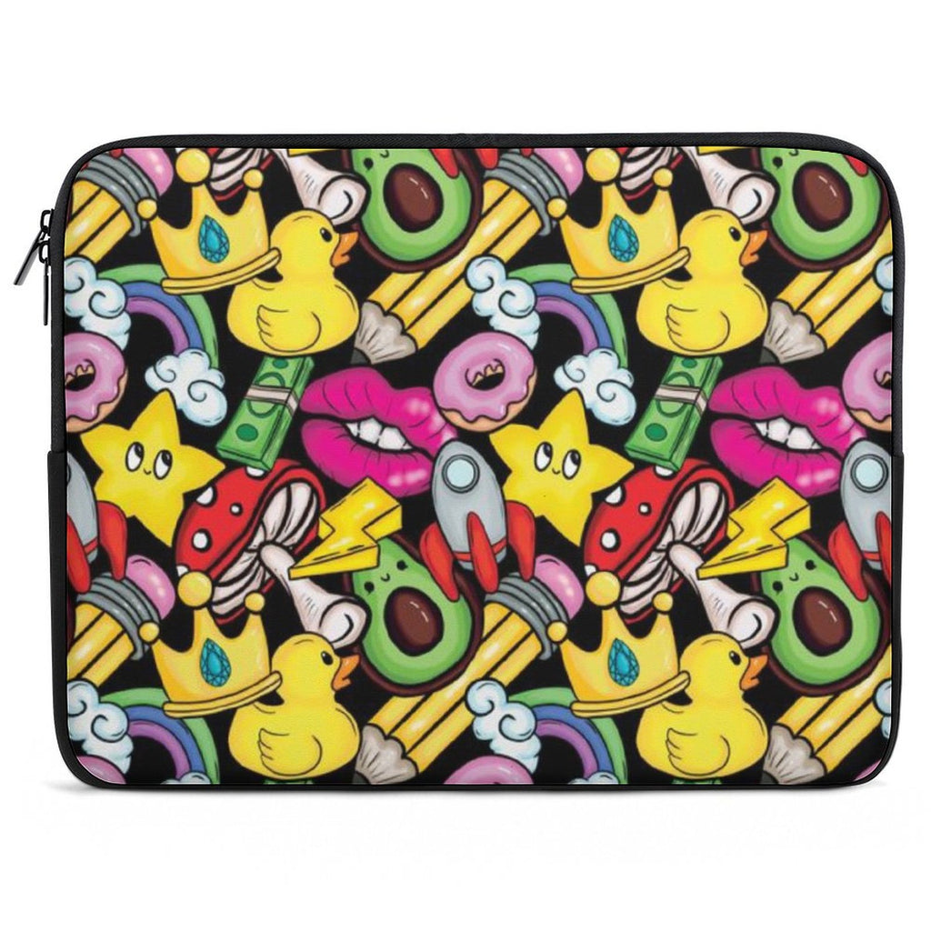 Bright And Cute Laptop Sleeve (Multiple Sizes) black Laptop Sleeve Printed Offshore