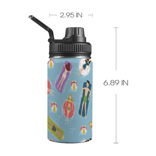 Beach Float - Kids Water Bottle with Chug Lid (12 oz) One Size Kids Water Bottle with Chug Lid Printed Offshore Summer Surf