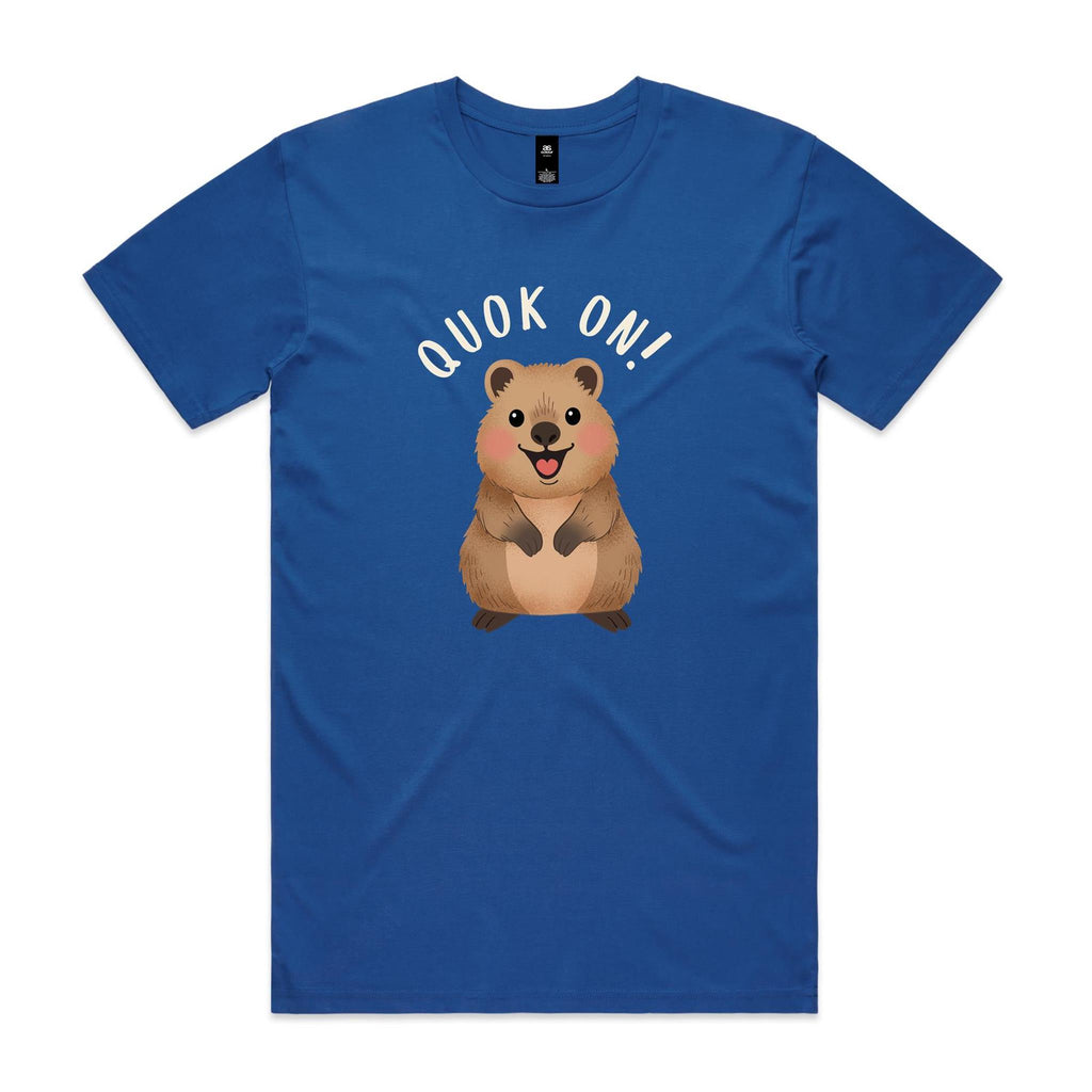 Quokka, Quok On Men's AS Colour T-shirt Bright Royal Mens T-shirt animal Printed In Australia