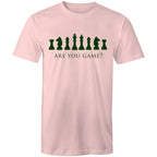 Are You Game, Chess - Mens T-Shirt Pink Mens T-shirt Chess Games Printed In Australia