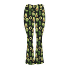 Cute Avocados High Waist Crossover Tummy Control Flare Leggings High Waist Flare Leggings Food Printed Offshore