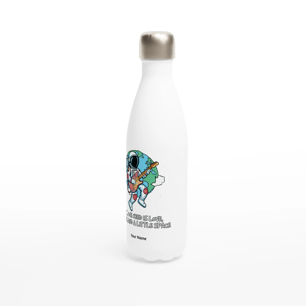 Personalised - Astronaut, All We Need Is Love, Peace And A Little Space - Personalised Water Bottle customise personalise Space