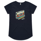 Cassette Tape And Pencil - Womens Scoop Neck T-Shirt
