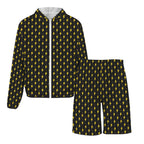 Yellow Lightning Men's Lightweight Sun Hoodie & Shorts Set Men's Lightweight Sun Hoodie & Shorts comic Printed Offshore