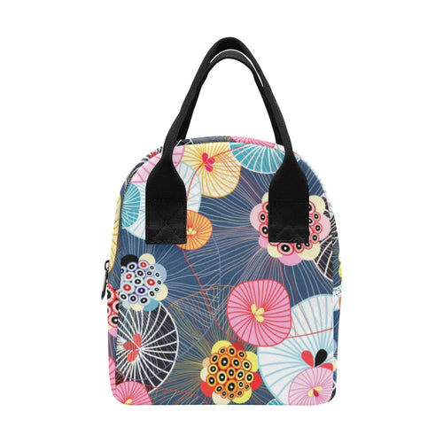 Abstract Floral - Zipper Lunch Bag One Size Zipper Lunch Bag Printed Offshore