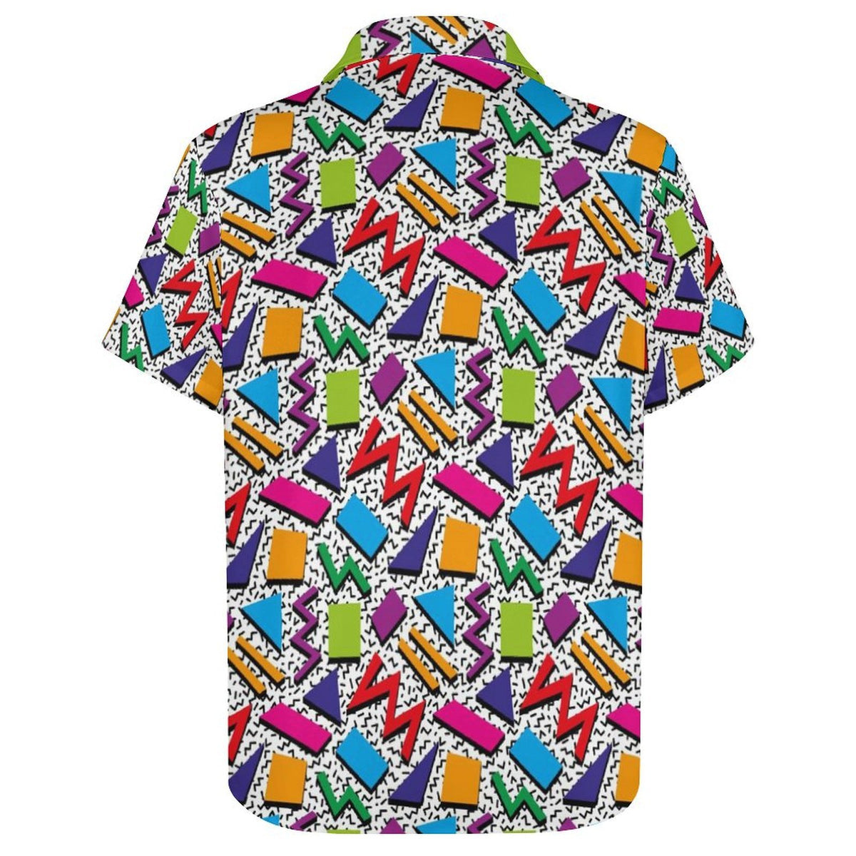 Graphic 80's Women's Collared Pocketless Short Sleeve Shirt