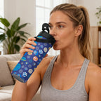 Planets On Blue 20oz Tea Tumbler with Carry Handle