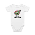 Cell-fie Cell Selfie AS Colour Baby Bodysuit White Baby Bodysuit Printed In Australia Science