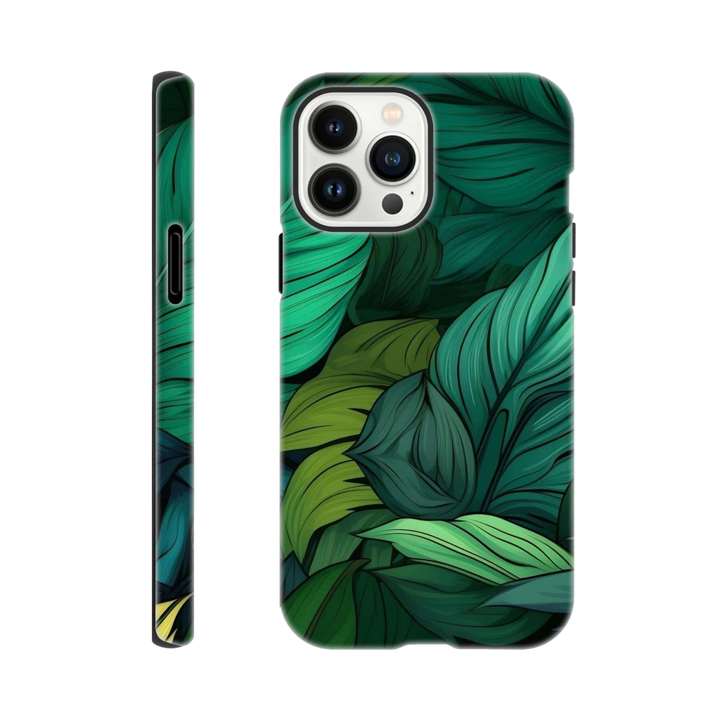 Tropical Leaves - Apple iPhone Tough case iPhone 13 Pro Max iPhone Tough Case Globally Fulfilled Plants