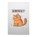 Seriously? AS Colour Tea Towel White One Size Tea Towel animal Printed In Australia