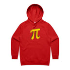 Pi - Womens Hoodie Red Womens 2XL Womens Hoodie Maths Printed In Australia Science