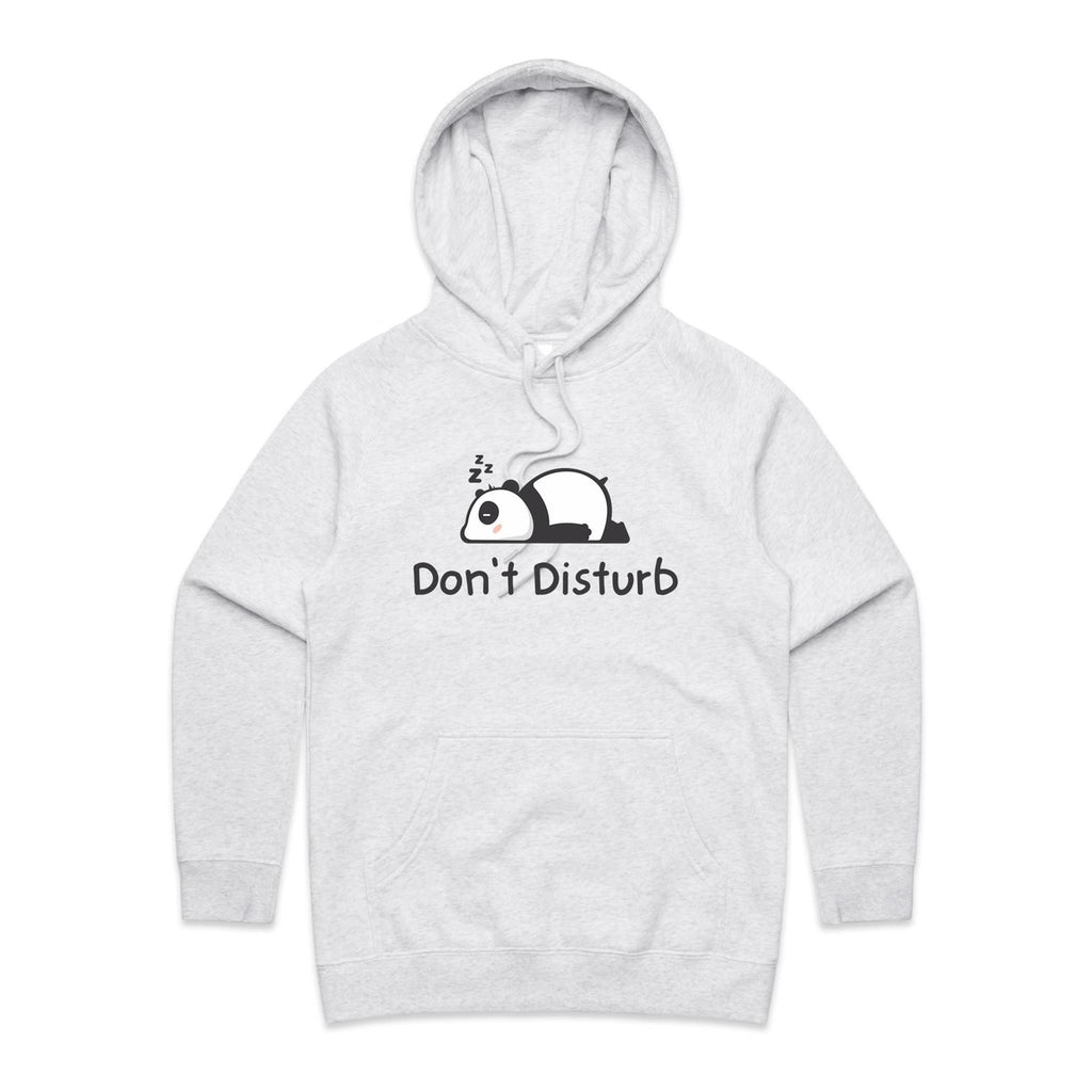 Panda, Don't Disturb - Womens Hoodie White Marle Womens Hoodie animal Printed In Australia