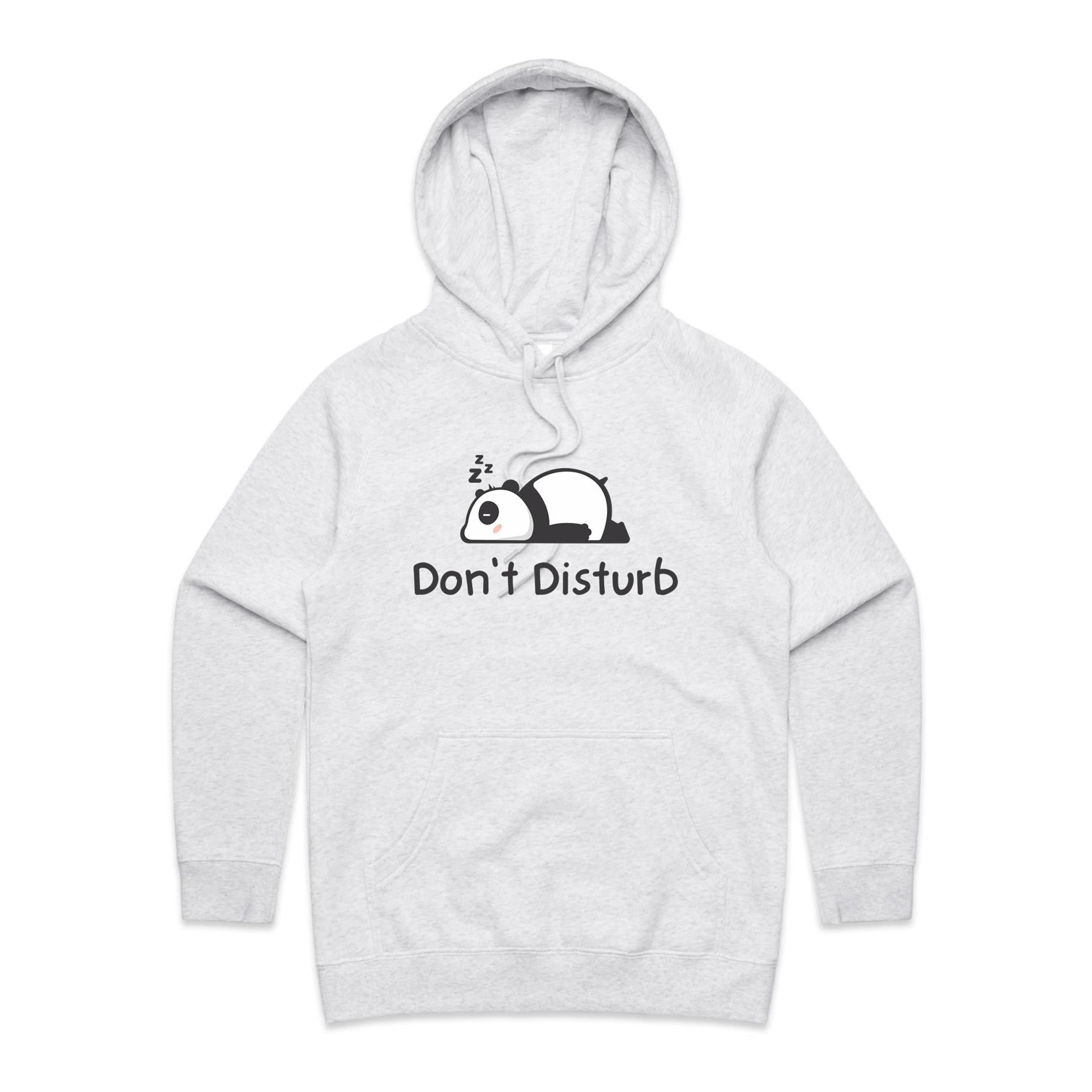 Panda, Don't Disturb - Womens Hoodie White Marle Womens Hoodie animal Printed In Australia