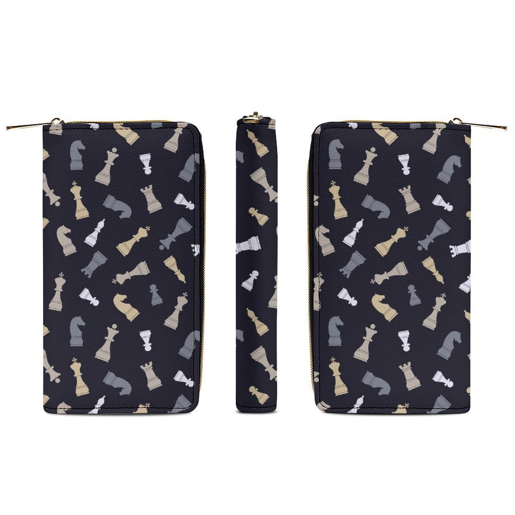 Chess Pattern -  PU Leather Wallet