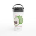 Be My Avocado White 15oz Stainless Steel Travel Mug Default Title Travel Mug Globally Fulfilled