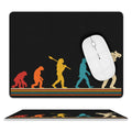 Evolution Of A Saxophone Player Leather Mouse Pad white One size Leather Mouse Pad Music Printed Offshore