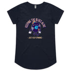 Keeping The Blues Alive - Womens Scoop Neck T-Shirt Navy Womens Scoop Neck T-shirt Music Printed In Australia