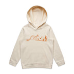 Music Notes - Kids Hoodie Ecru Kids Hoodie Printed In Australia