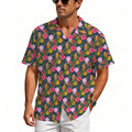 Tropical Floral Men's Crinkle Hawaiian Shirt