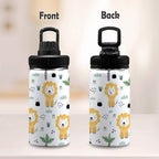 Lions Kids Water Bottle with Chug Lid (12 oz) Kids Water Bottle with Chug Lid animal Printed Offshore