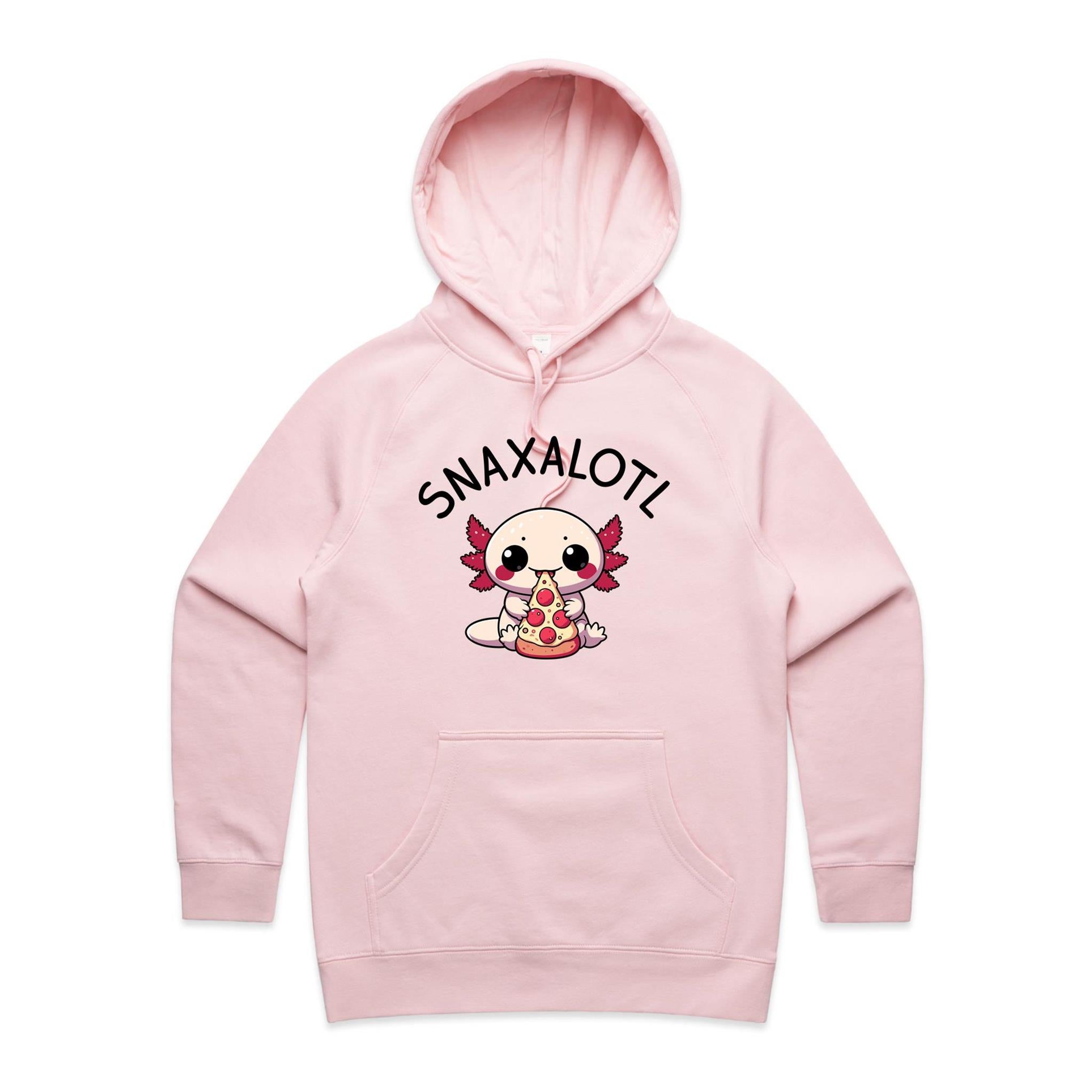 Snaxalotl, Axolotl Pizza - Womens Hoodie